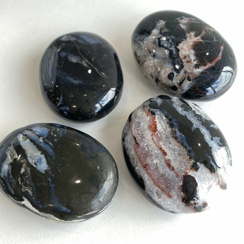 Black Sardonyx Palm Stones