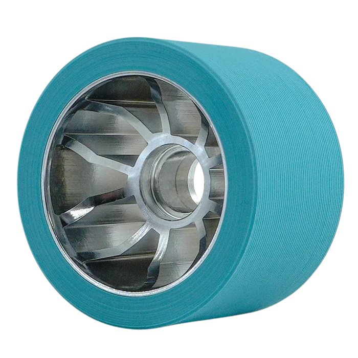 Bont -  Teal and Silver Nio 3 96a Roller Skate Wheels (8 Pack)