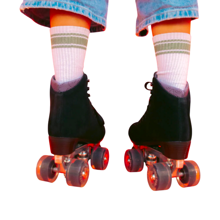 Chuffed - Black Suede Wanderer - Roller Skate Sets