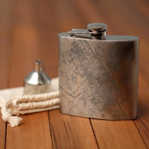 College Station - Texas Map Hip Flask