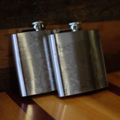 College Station - Texas Map Hip Flask