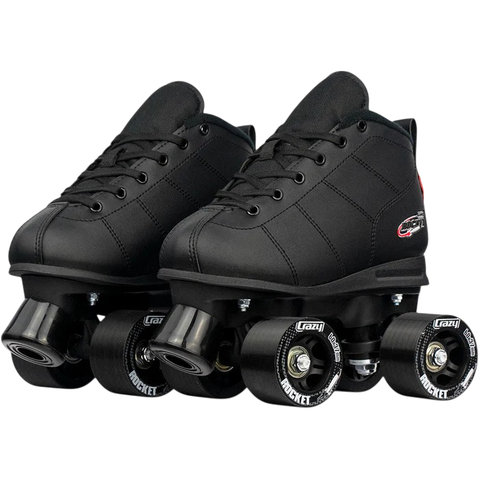 Crazy Skates - Black Adjustable Rocket Jr - Quad Skates