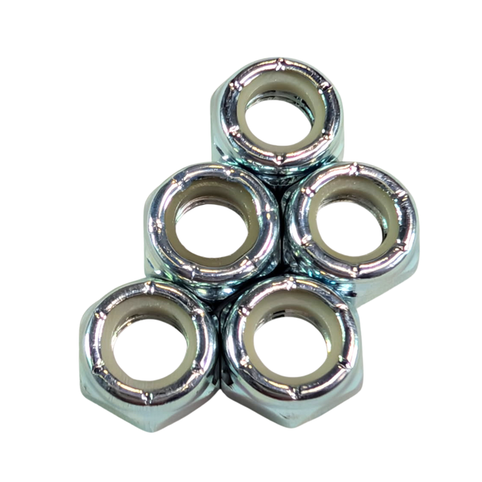 Defiant Upgrades - Chrome 8mm Skateboard Axle Nuts (5 Pack)