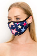 FASHION MASK 101-ST3-multi color star print double layer contoured