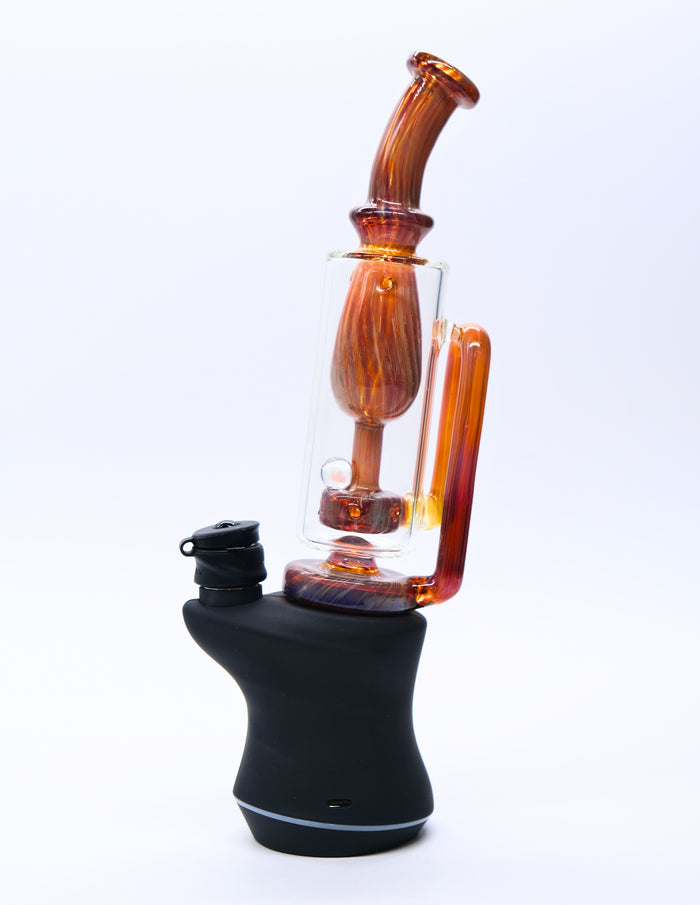 Focus V Carta Double Amber Violet Fumed Opal Glass Incycler