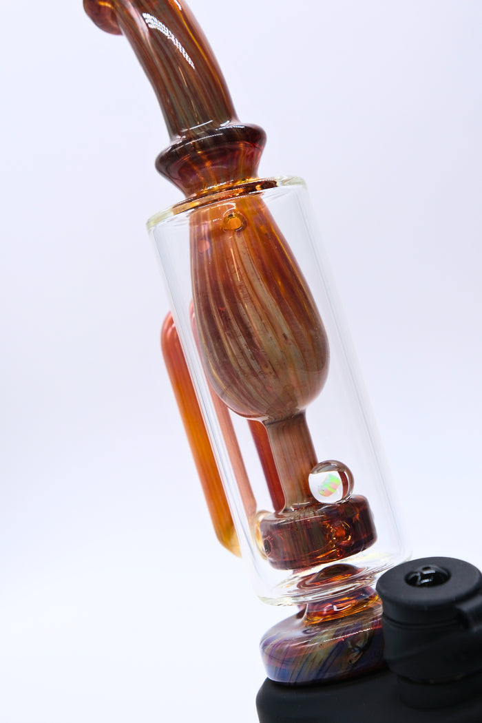 Focus V Carta Double Amber Violet Fumed Opal Glass Incycler