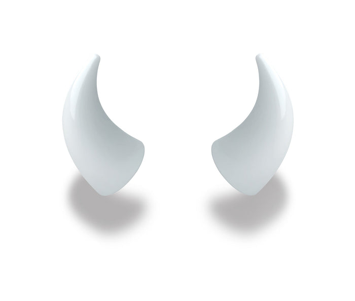 MagNeatOhz: Large White Devil Horns for Helmet