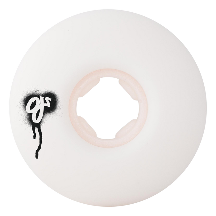 OJ Wheels - 54mm 99a White Throw Ups Chubbies Skateboard Wheels (4 Pack)