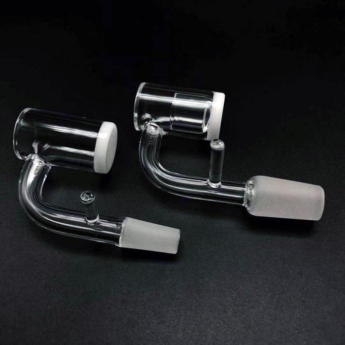 Beyond Glass Beveled Edge Opaque Bottom Quartz Banger Enail With Insert.