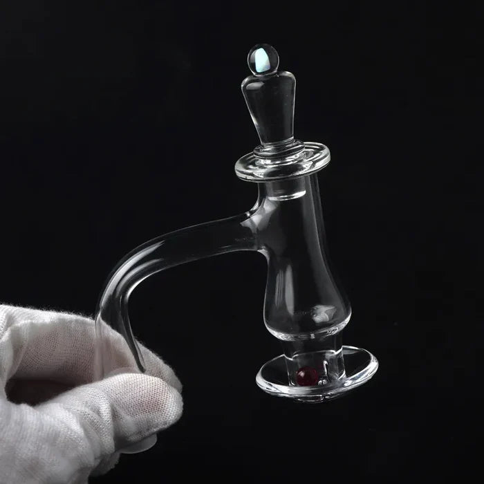 Pack Science Full Weld Terp Slurper Quartz Banger With Ruby Terp Pearls and Opal Cap
