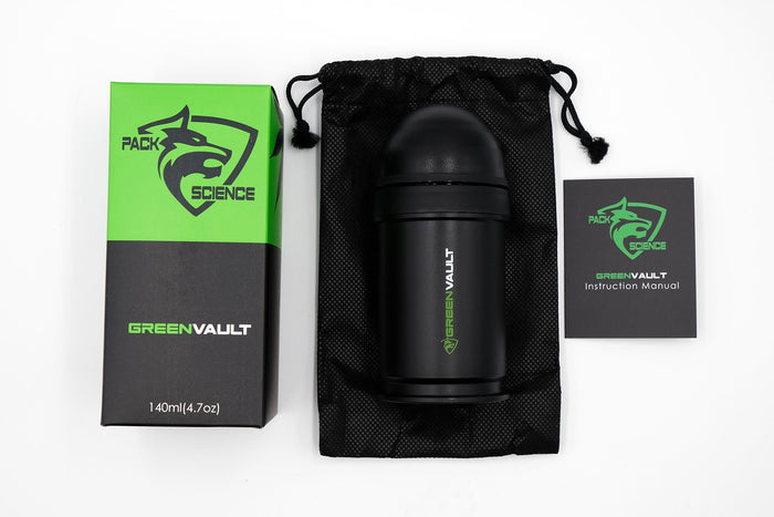 Pack Science Green Vault Vacuum Stash Container.