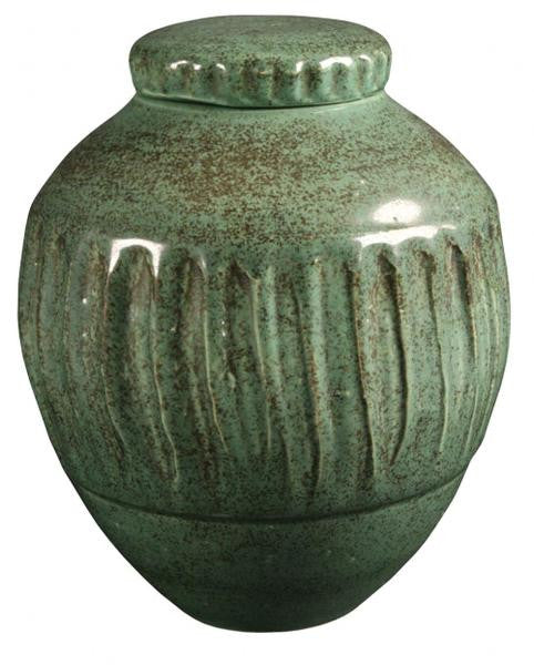PC-48  Art Deco Green Pint