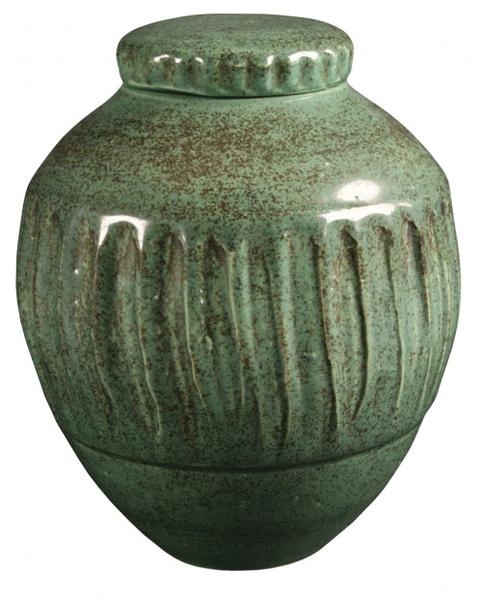 PC-48  Art Deco Green Pint