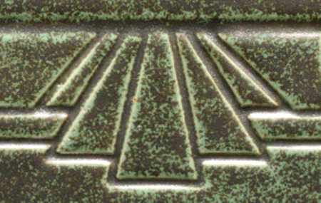PC-48  Art Deco Green Pint