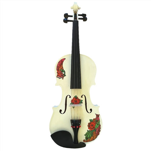 Rozanna's Butterfly Rose Tattoo White Violin Outfit | Crystal Fine