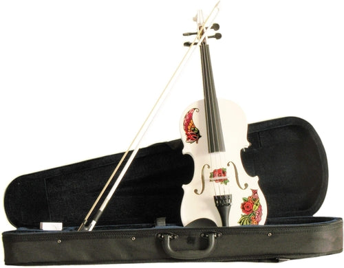 Rozanna's Butterfly Rose Tattoo White Violin Outfit | Crystal Fine