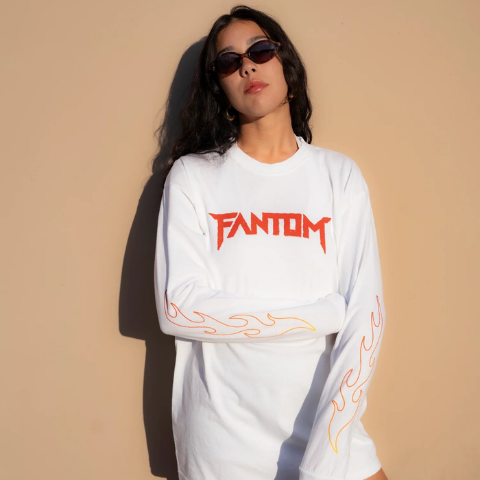 Skate Fantom - White - The Burnt Long Sleeve Shirt