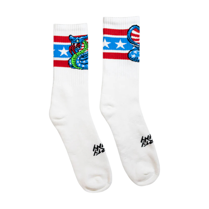 Socco Organic - Dirty Donny American Cobra Socks| White