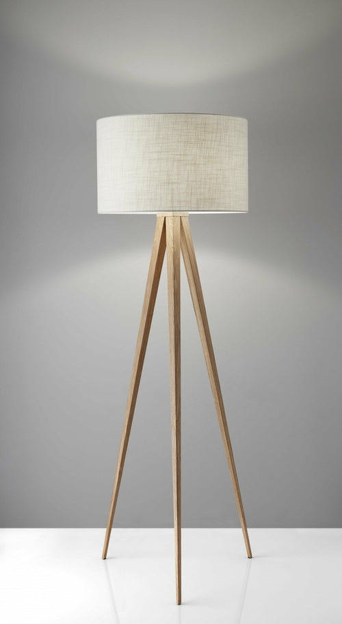 Treble Floor Lamp Three Black Metal Legs