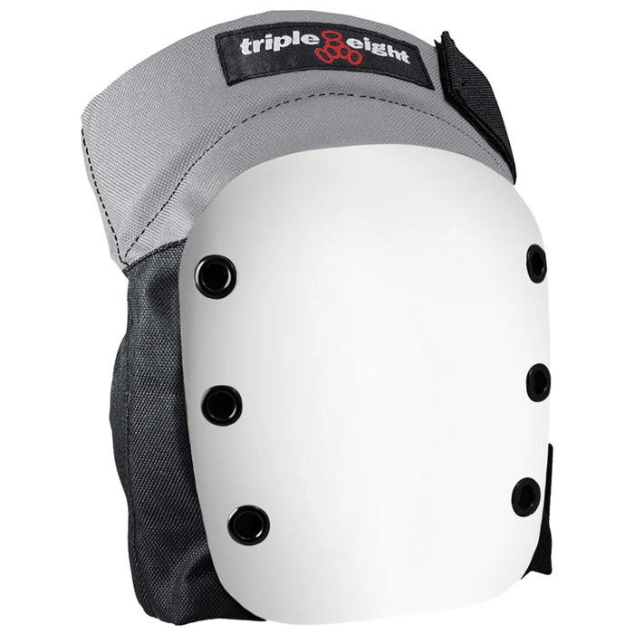Triple 8 - Grey and White Street Knee Pads (Large) - Sold In Pairs
