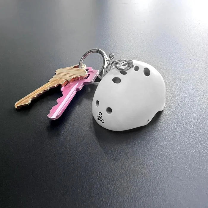 Triple 8 - Mini White Helmet Keychain (Sold Individually)