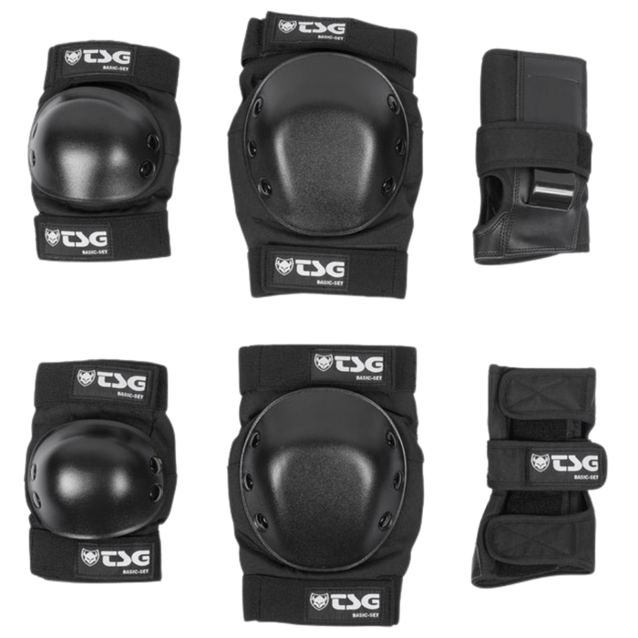 TSG - Black Basic Skate Pad Set